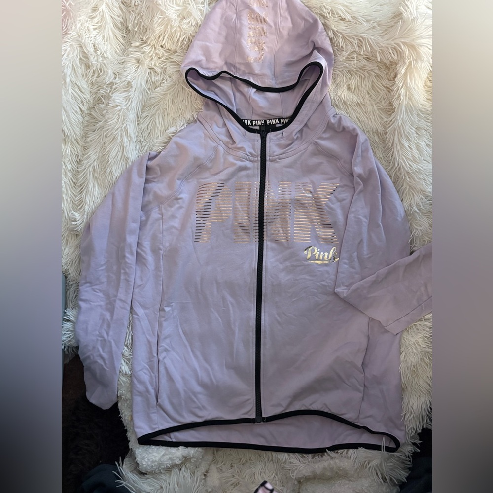 Pink Zip-Up Hoodie